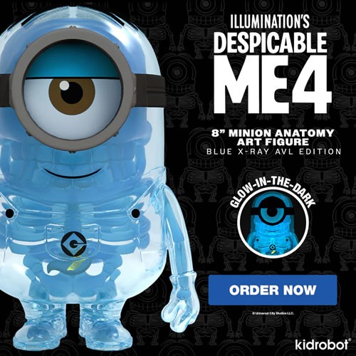 Anatomy Art Figures - Despicable Me 4 - 8" Minion (GID) Blue X-Ray AVL Edition