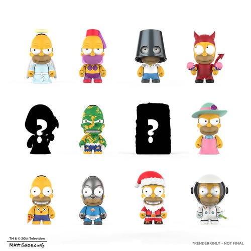 The Simpsons Figures - 24pc / 3" Many Faces Of Homer Blind Box Display