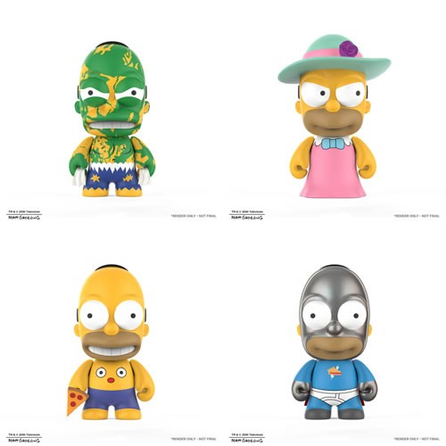 The Simpsons Figures - 24pc / 3" Many Faces Of Homer Blind Box Display