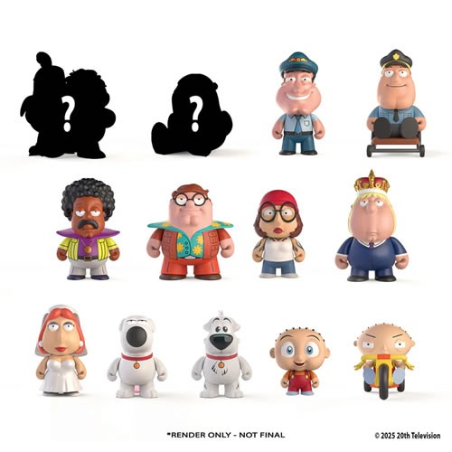 Family Guy Figures - 24pc / 3" Freakin' Sweet Vinyl Mini Figures Blind Box Display