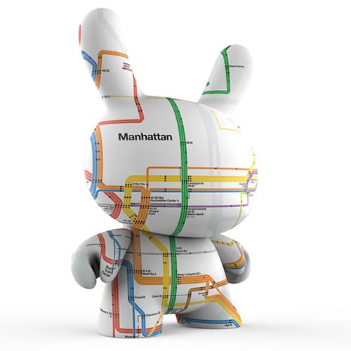 Dunny Vinyl Art Figures - MTA x Kidrobot - 8" New York City Subway Map Dunny