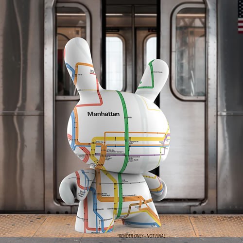 Dunny Vinyl Art Figures - MTA x Kidrobot - 8" New York City Subway Map Dunny