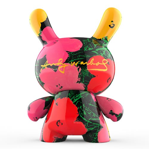 Dunny Vinyl Art Figures - Andy Warhol - 8" Masterpiece Flowers Hydro-Dipped