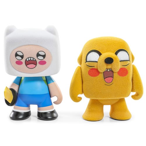 Adventure Time Figures - 3" Finn & Jake Flocked Vinyl Figures 2-Pack