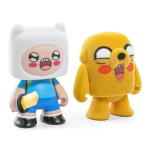 Adventure Time Figures - 3" Finn & Jake Flocked Vinyl Figures 2-Pack