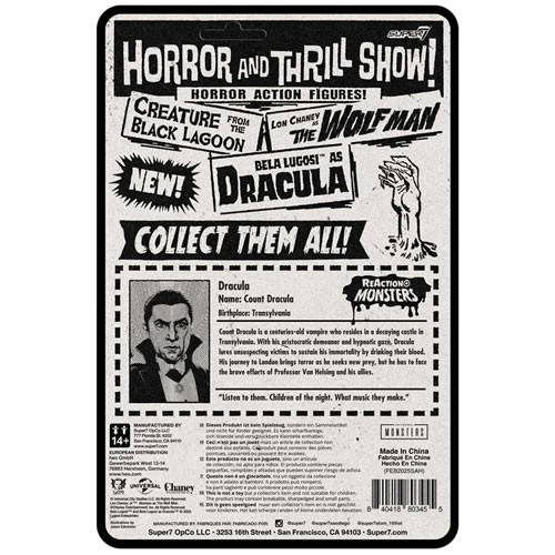 ReAction+ Figures - Universal Monsters - W01 - Dracula