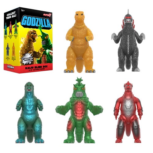 ReAction Figures - Toho Godzilla - W05 - 12pc Blind Box Display (Metallic)