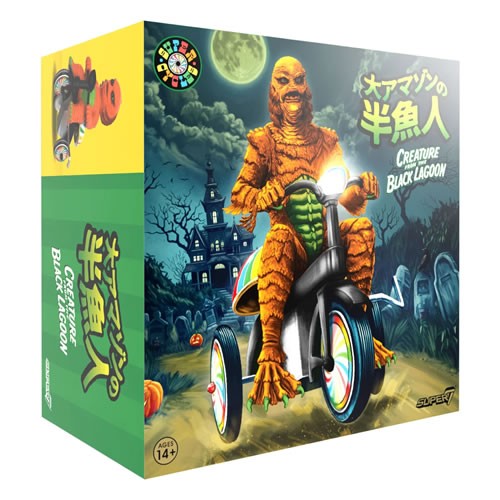 Super Cycles Figures - Universal Monsters - Creature From The Black Lagoon (Orange / Black )