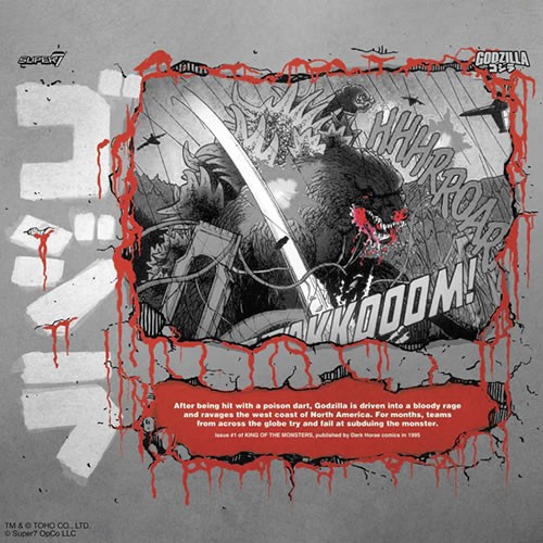 S7 ULTIMATES! Figures - Toho - Godzilla 1989 (Greyscale Comic Book - Thirsty For Blood)