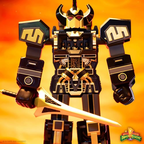 Super Cyborg Figures - Mighty Morphin Power Rangers - Megazord (Black / Gold)