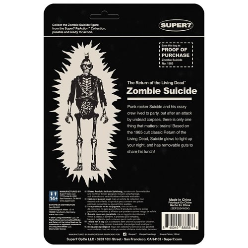 ReAction Figures - Return Of The Living Dead - W05 - Zombie Suicide (Monster Glow)