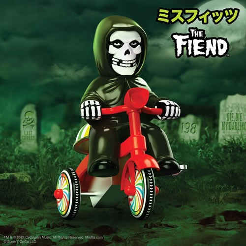 Super Cycles Figures - The Misfits - Fiend (Black w/ Red Trike)