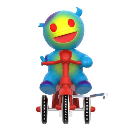 Super Cycles Figures - Super7 - Mummy Boy (Blue w/ Red Trike)