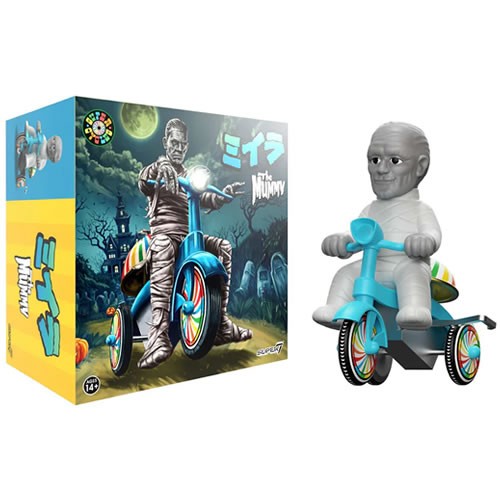 Super Cycles Figures - Universal Monsters - The Mummy (Light Grey w/ Blue Trike)