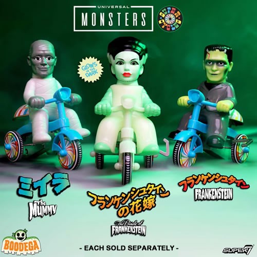 Super Cycles Figures - Universal Monsters - The Mummy (Light Grey w/ Blue Trike)