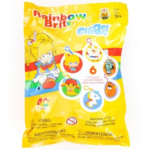 Rainbow Brite Backpack Clips - 24pc 2.5" Blind Bag CheeBee Display