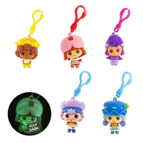 Strawberry Shortcake Backpack Clips - 24pc 2.5" Blind Bag CheeBee Display