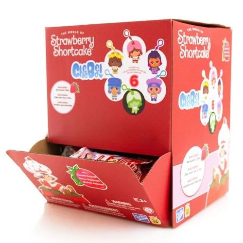 Strawberry Shortcake Backpack Clips - 24pc 2.5" Blind Bag CheeBee Display
