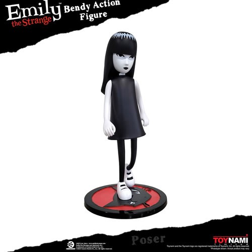 Emily The Strange Figures - 6" Emily The Strange w/ Mystery Kitty Bendy Figure