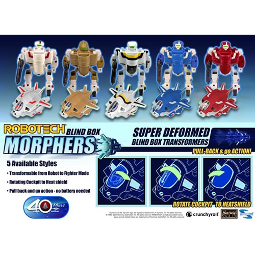 Robotech Figures - 15pc Morphers 2.0 Super Deformed Blind Box Display