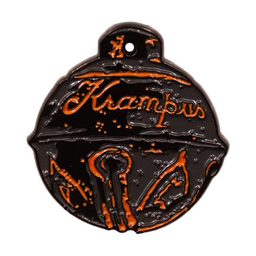 Pins & Buttons - Krampus - Bell Ornament Enamel Pin