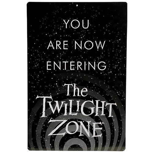 Prop Replicas - The Twilight Zone - You Are Now Entering Metal Sign