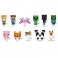 3D Plush Collectible Bag Clips - Minecraft Classic - 24pc Blind Bag Display