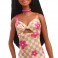 Barbie Fashionistas Dolls - #233 Barbie (Checkered Flower Midi Dress / Black Hair)