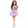 Barbie Fashionistas Dolls - #234 Barbie (Sequined Purple Dress And Silvery Accessories / Brown Hair)