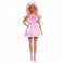 Barbie Fashionistas Dolls - #238 Barbie (Strapless Rose Dress / Pink Hair With Barrette Accessory)