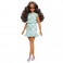 Barbie Fashionistas Dolls - #240 Barbie (Green Gingham Dress And Sunglasses / Wavy Dark Brown Hair)