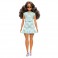 Barbie Fashionistas Dolls - #240 Barbie (Green Gingham Dress And Sunglasses / Wavy Dark Brown Hair)