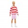 Barbie Fashionistas Dolls - #241 Ken (Red Striped Top And Pink Shorts With White Sneakers / Blonde)