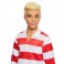 Barbie Fashionistas Dolls - #241 Ken (Red Striped Top And Pink Shorts With White Sneakers / Blonde)
