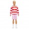Barbie Fashionistas Dolls - #241 Ken (Red Striped Top And Pink Shorts With White Sneakers / Blonde)