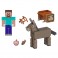Minecraft Figures - 3.25" Steve And Donkey 2-Pack