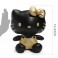 Hello Kitty Plush - 13" Black & Gold Pleather Premium Plush