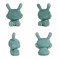 Dunny Porcelain Art Figures - 5" Three Wise Dunnys 3-Pack (Blue Mist Crackle Glaze)