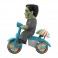 Super Cycles Figures - Universal Monsters - Frankenstein (Black w/ Blue Trike)