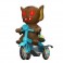 Super Cycles Figures - Bat Boy (Brown w/ Blue Trike)