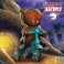 Super Cycles Figures - Bat Boy (Brown w/ Blue Trike)