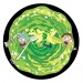Rick And Morty Accessories - Circular Portal Fleece Throw Blanket