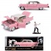 1:24 Scale Diecast - Hollywood Rides - Elvis - 1955 Cadillac Fleetwood (Pink) w/ Elvis
