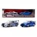 1:32 Scale Diecast - Fast & Furious - Brian's Nissan Skyline GT-R R34 Silver & Blue 2-Pack