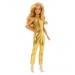 Barbie Fashionistas Dolls - #222 Barbie Petite (Blonde Wavy Hair / Golden Jumpsuit) (65th Anniversary)