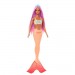 Barbie Dolls - Mermaid (Pink Hair / Soft Orange Tail And Headband Accessories)
