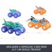 1:64 Scale Diecast - Hot Wheels Monster Trucks Power Smashers - Big Rig And Truck Multipack
