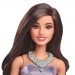 Barbie Fashionistas Dolls - #234 Barbie (Sequined Purple Dress And Silvery Accessories / Brown Hair)