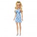 Barbie Fashionistas Dolls - #237 Barbie (Blue Bow Halter Dress / Blonde Ponytail With Bow Accessory)