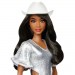 Barbie Fashionistas Dolls - #239 Barbie (Sparkly Silver Dress With Cowboy Hat And Boots / Black Hair)